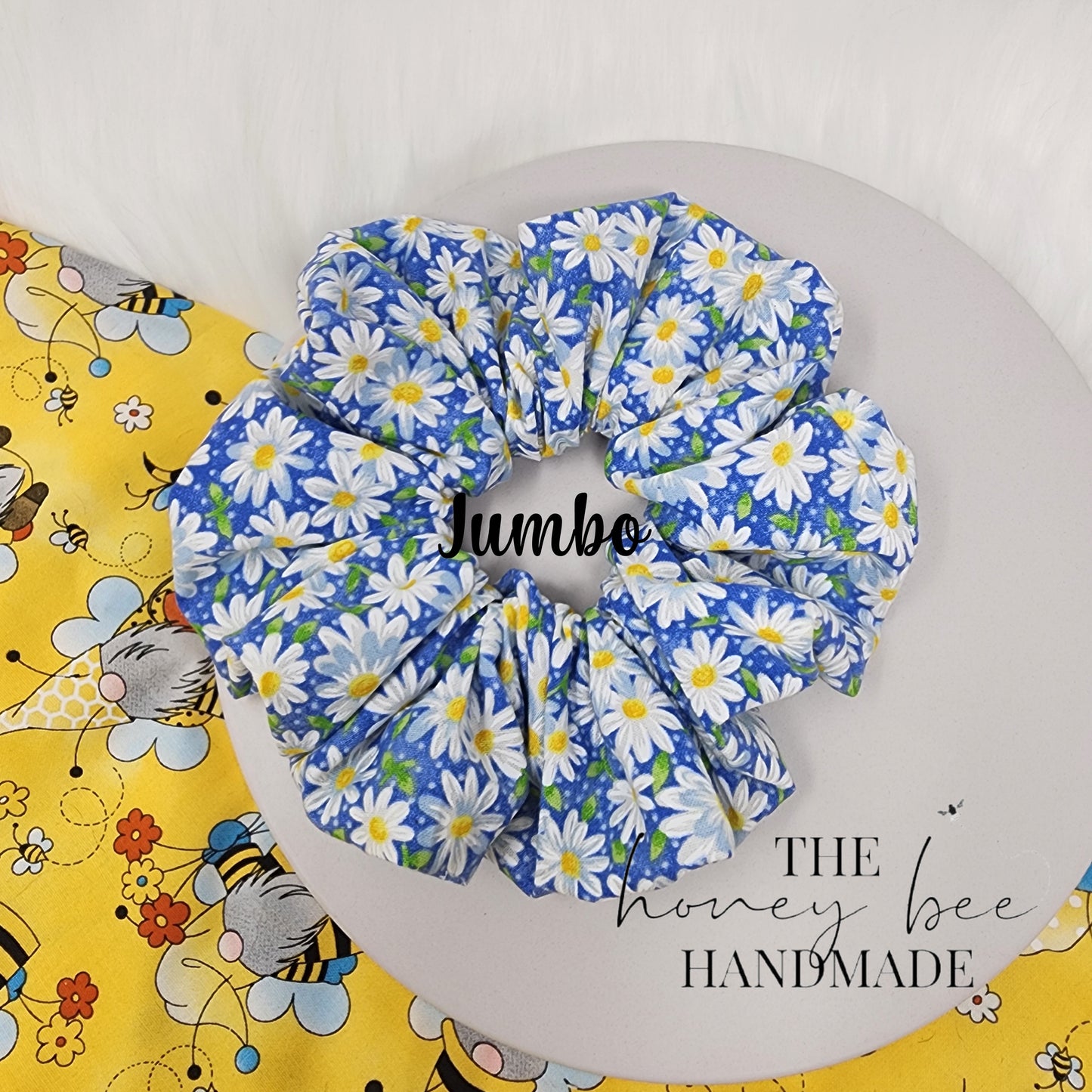 Blue Daisy Scrunchie