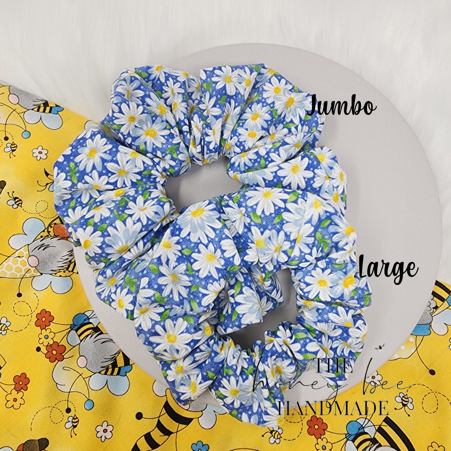 Blue Daisy Scrunchie