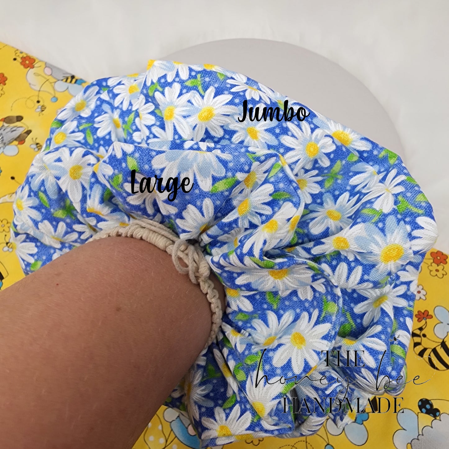 Blue Daisy Scrunchie