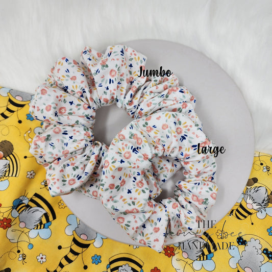 Watercolor Floral Scrunchie