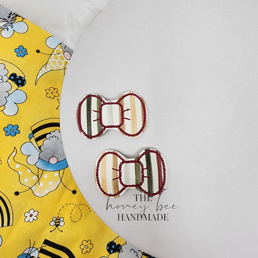 Fall Stripes Snap Clip Set