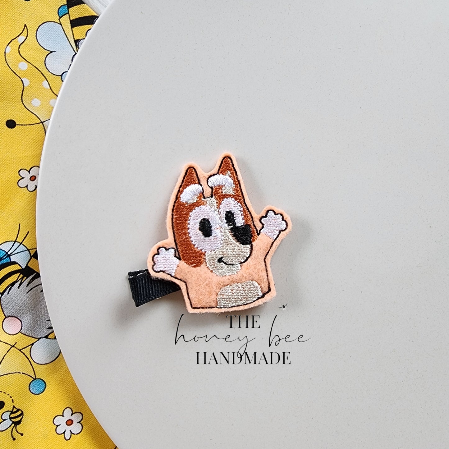 Orange Healer Feltie Hair Clip
