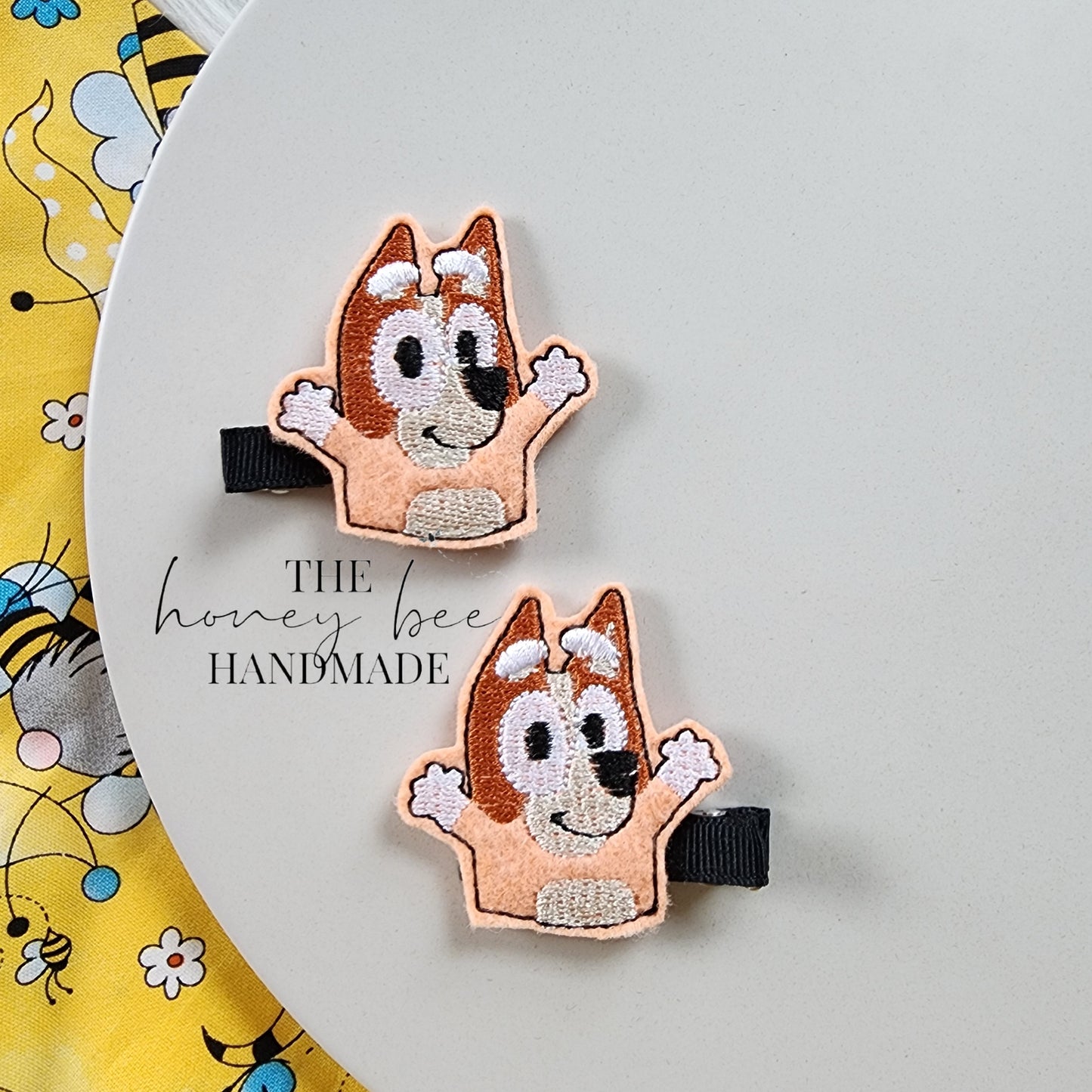 Orange Healer Feltie Hair Clip