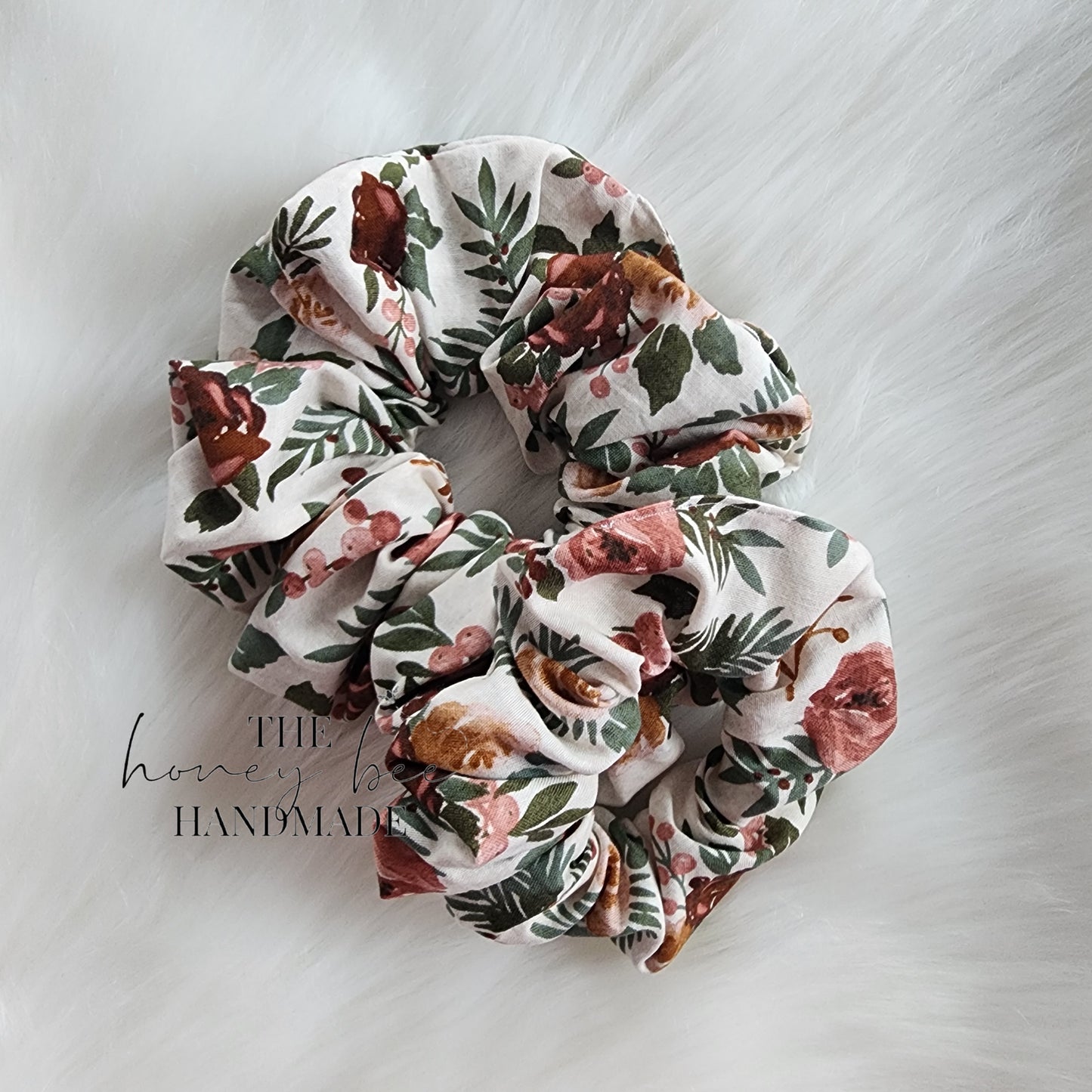 Dusty Floral Scrunchie
