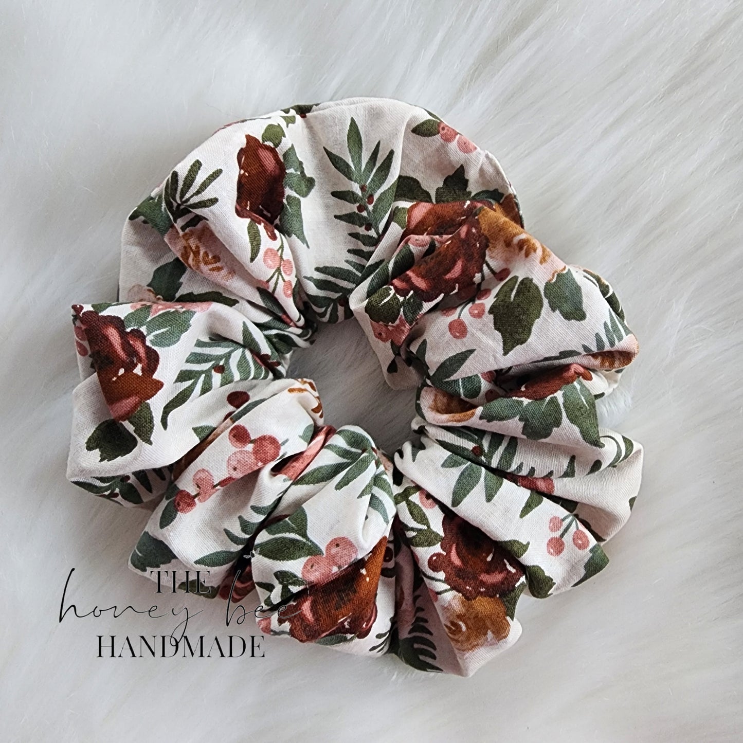 Dusty Floral Scrunchie