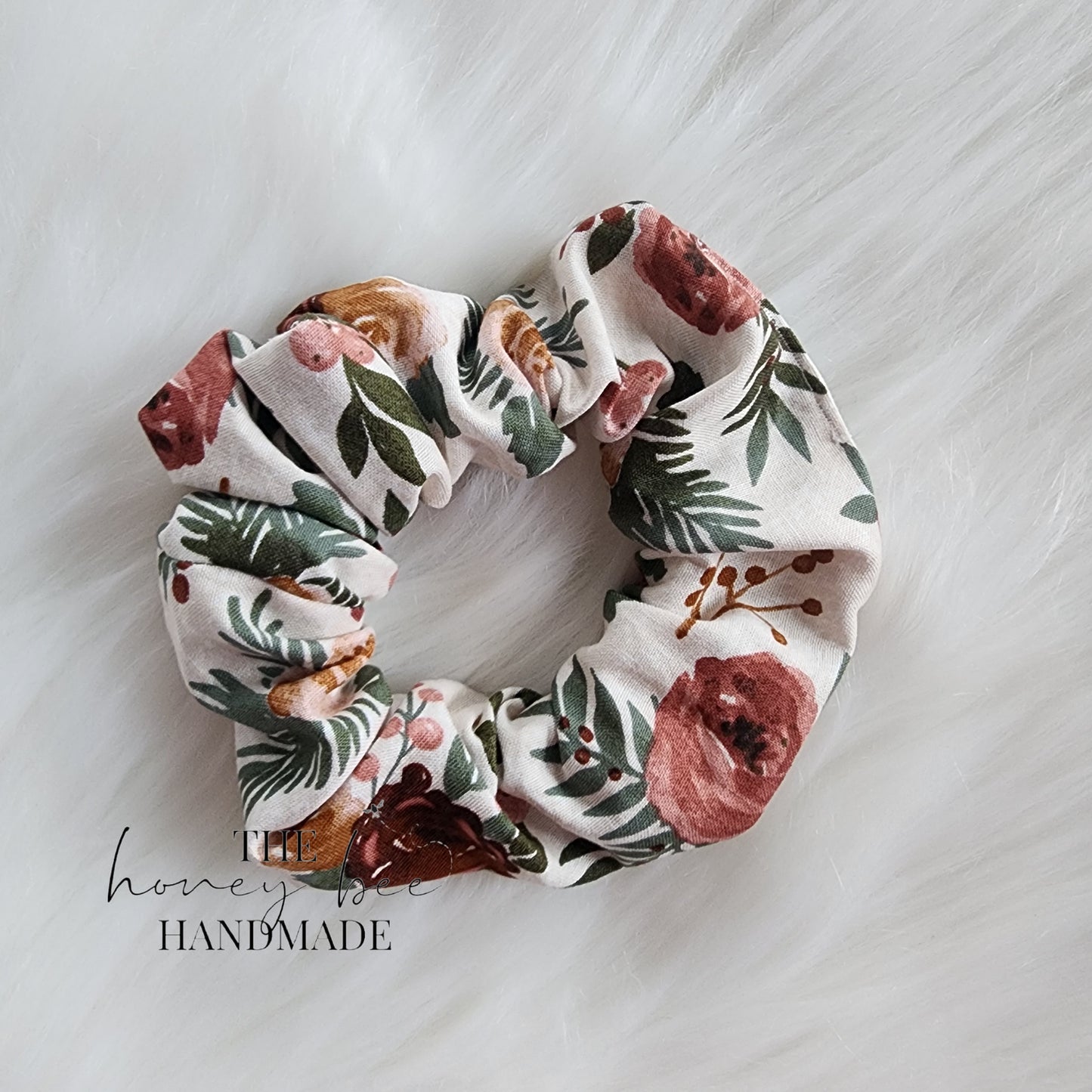 Dusty Floral Scrunchie