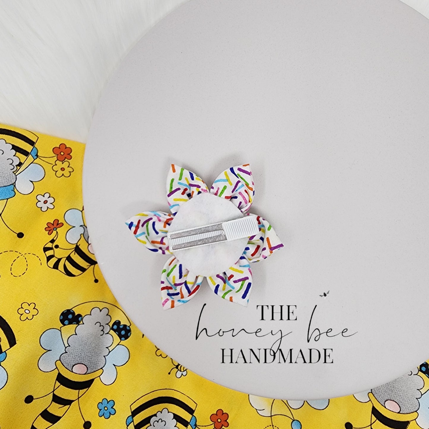 Sprinkles Fabric Flower Hair Clip
