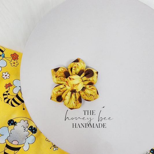 Sunflower Fabric Flower Hair Clip