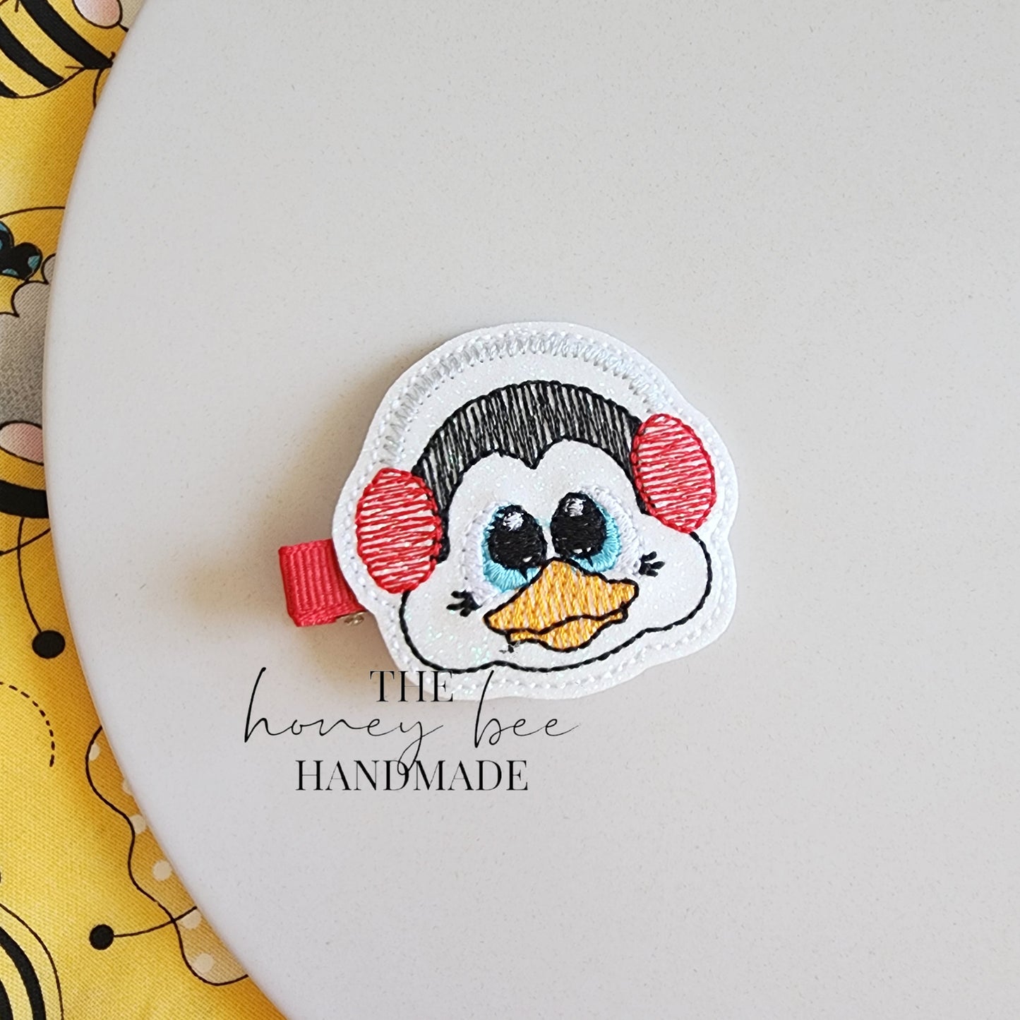 Vintage Penguin Feltie Hair Clip