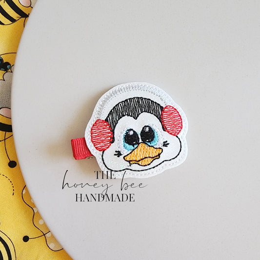 Vintage Penguin Feltie Hair Clip