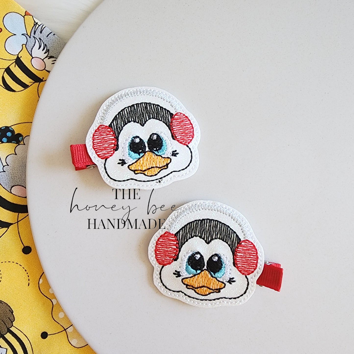 Vintage Penguin Feltie Hair Clip