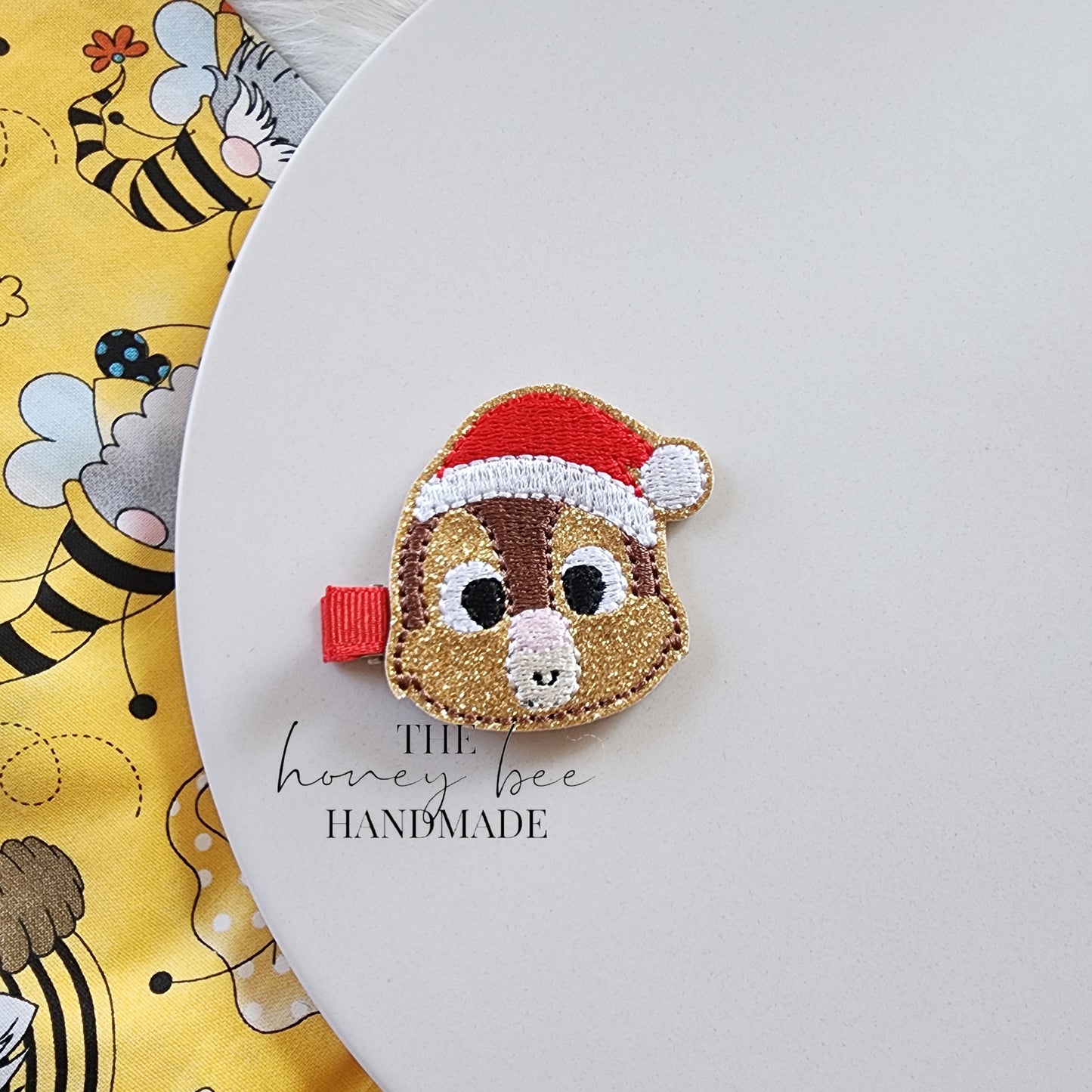 Holiday Chipmunk Feltie Hair Clip