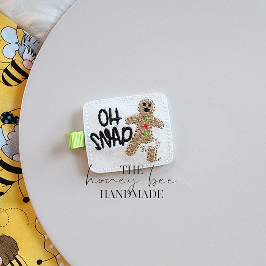 Oh Snap Gingerbread Feltie Hair Clip