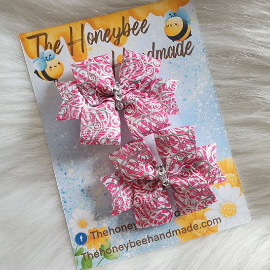 Pink Zebra Swirls Sweet 'n' Simple Piggy Set