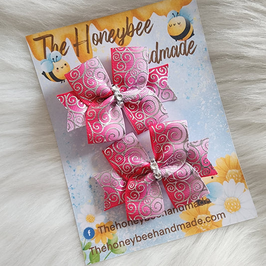 Pink Ombre Swirls Sweet 'n' Simple Piggy Set