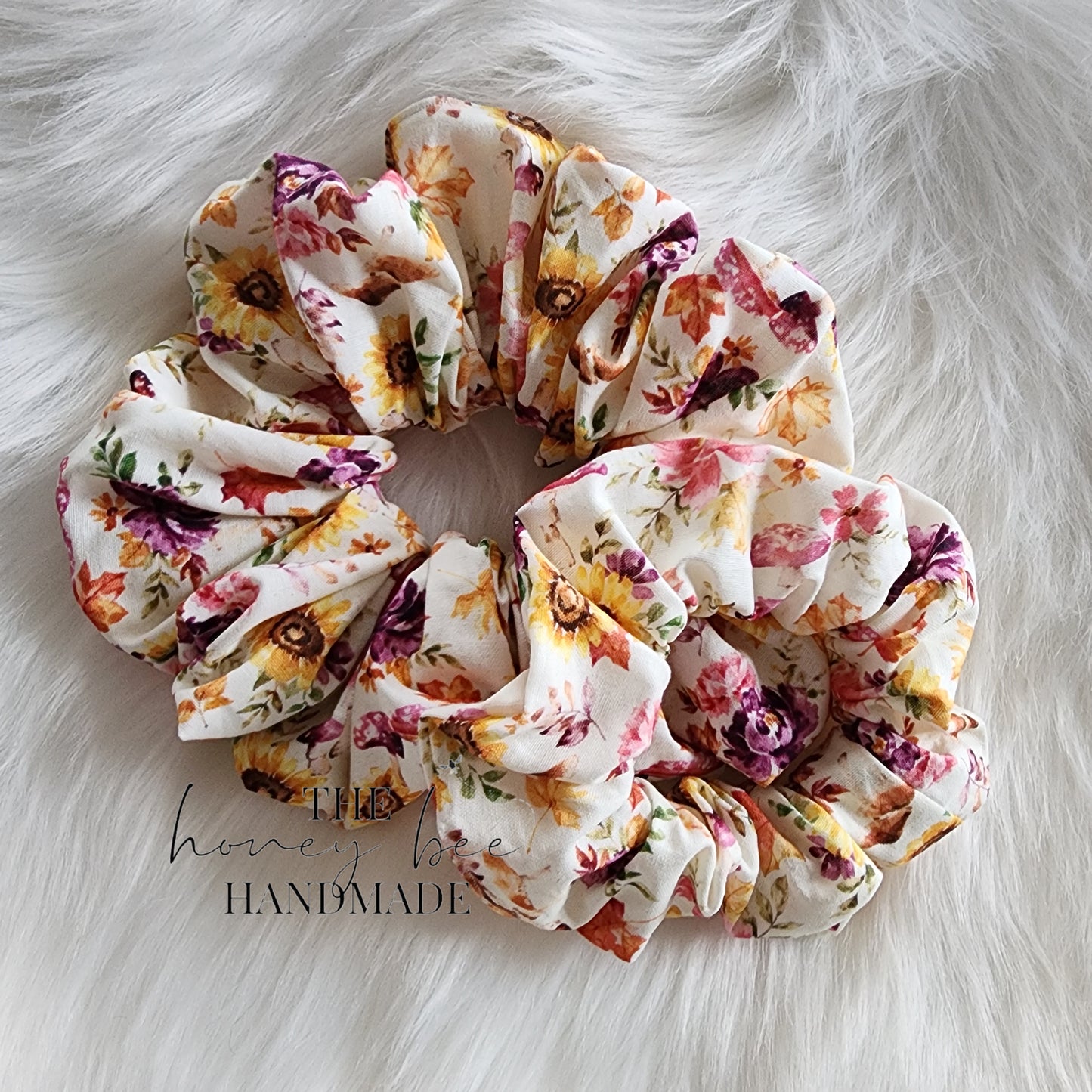 Floral Mushroom Scrunchie