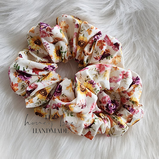 Floral Mushroom Scrunchie