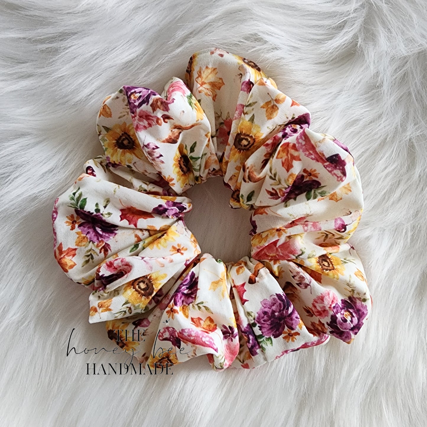 Floral Mushroom Scrunchie