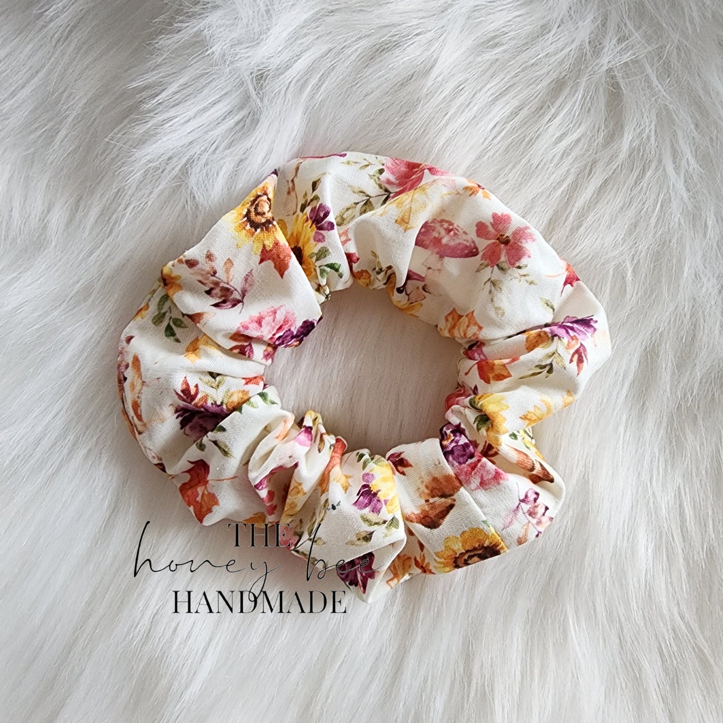 Floral Mushroom Scrunchie