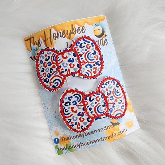 Patriotic Rainbow Snap Clip Set