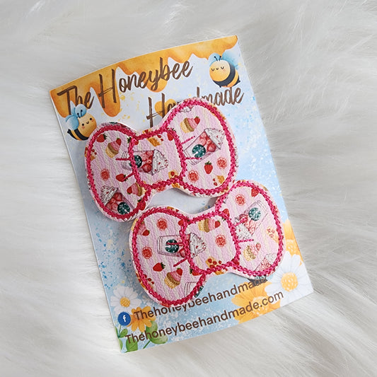 Pink Coffee Drink Snap Clip Set