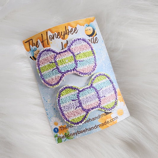 Pastel Stripes Snap Clip Set