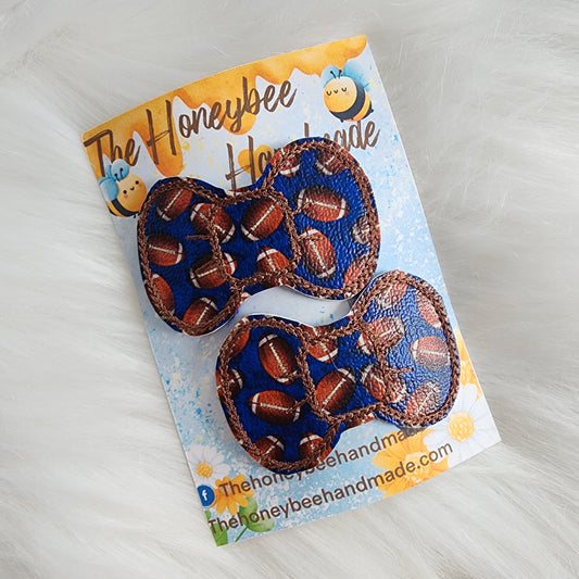 Blue Football Snap Clip Set