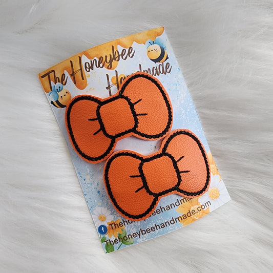 Orange Vinyl Snap Clip Set