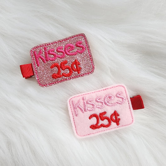 Kisses 25 Cents Feltie Hair Clip