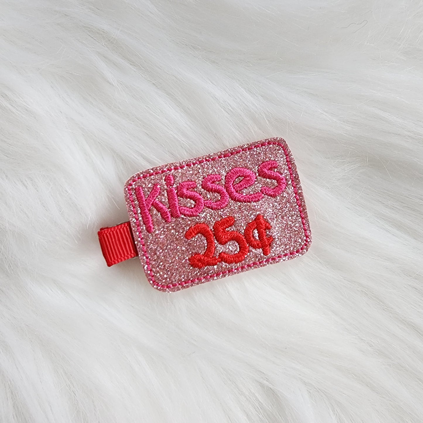 Kisses 25 Cents Feltie Hair Clip
