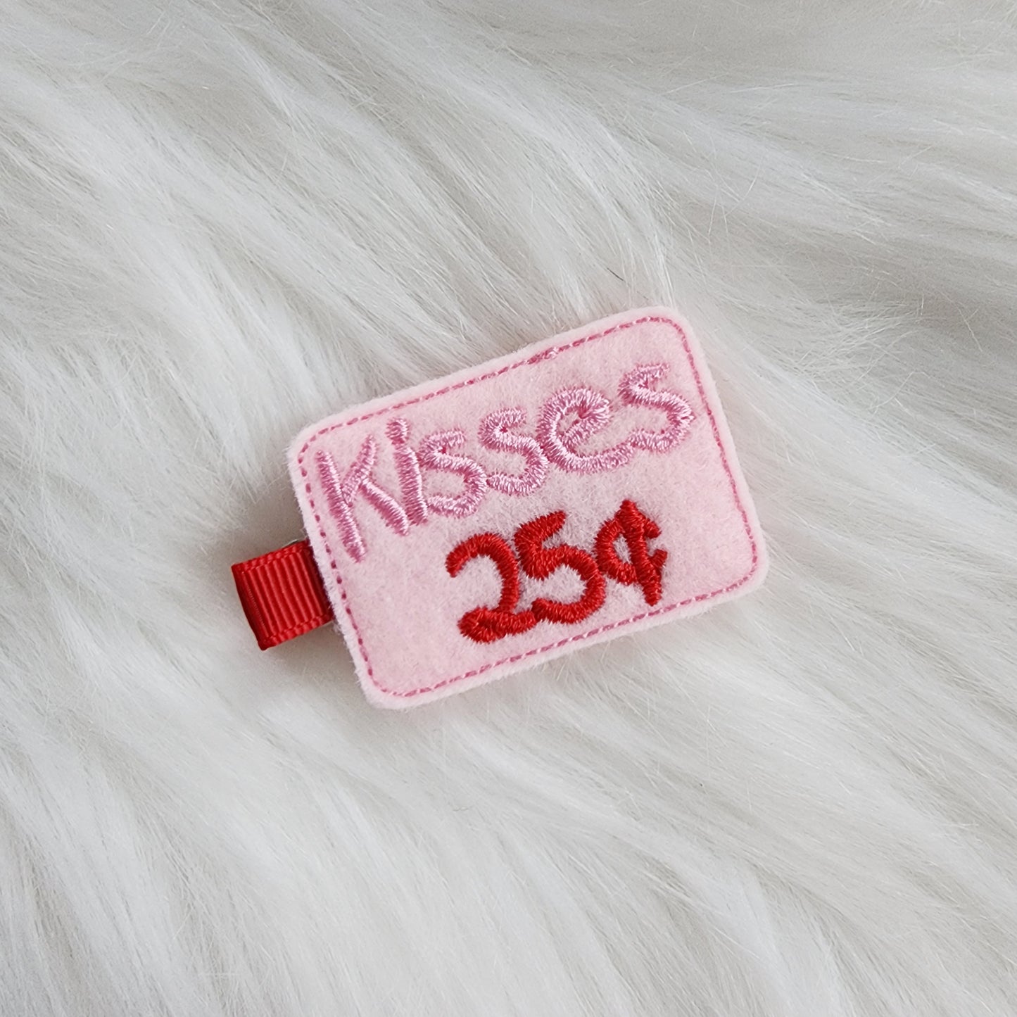 Kisses 25 Cents Feltie Hair Clip