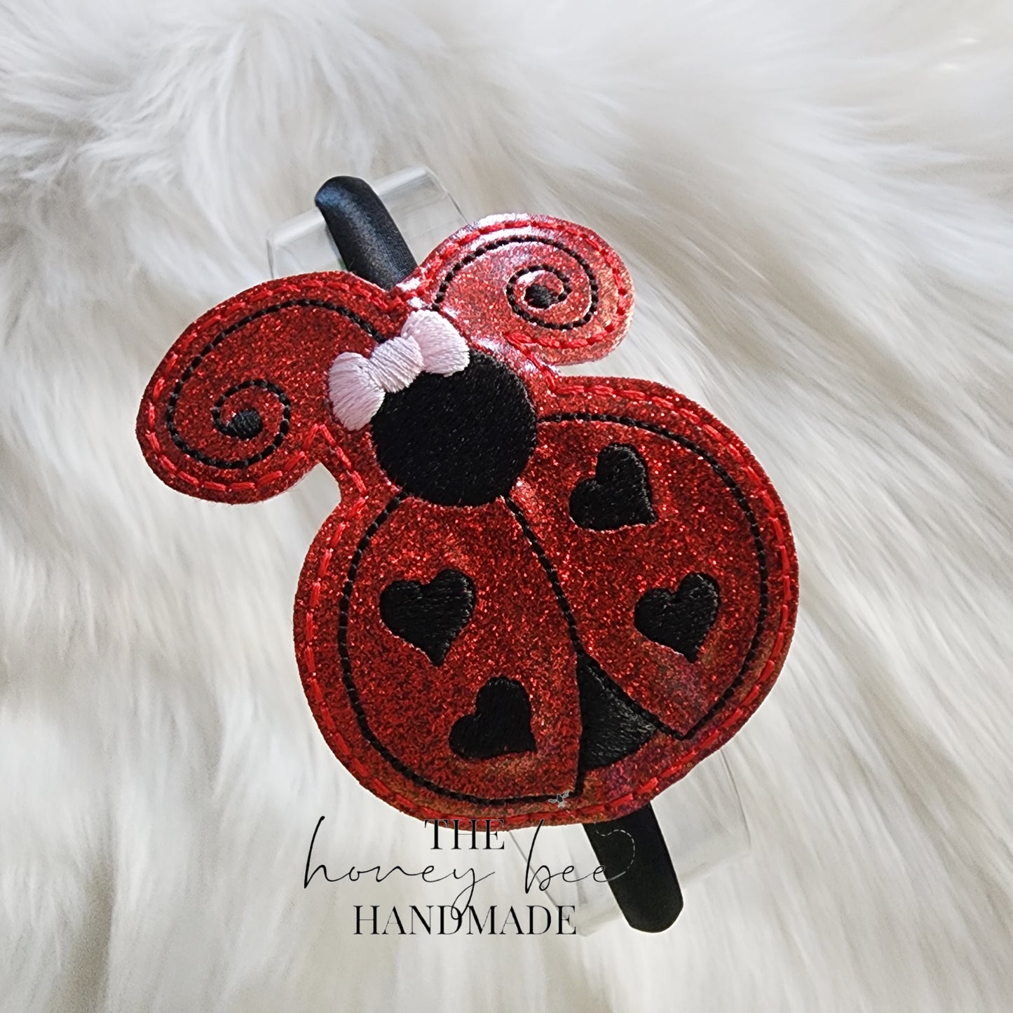 Glitter Ladybug Headband Slider