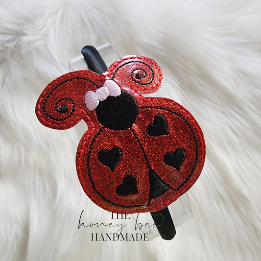 Glitter Ladybug Headband Slider