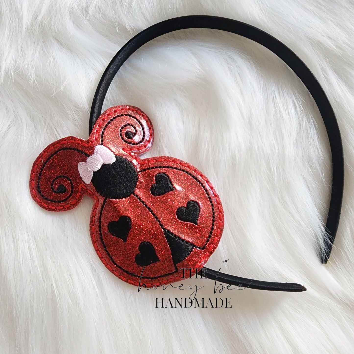 Glitter Ladybug Headband Slider