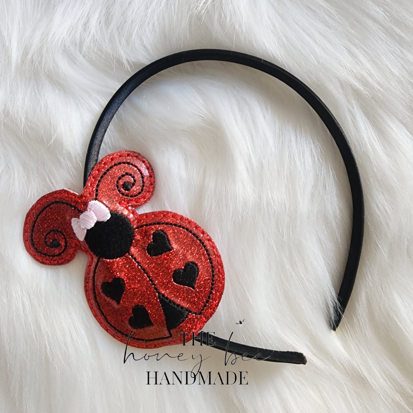 Glitter Ladybug Headband Slider