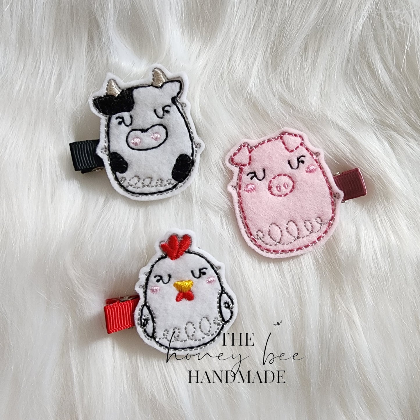 Doodle Farm Animal Feltie Hair Clip