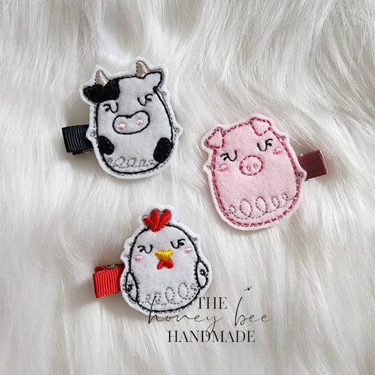 Doodle Farm Animal Feltie Hair Clip