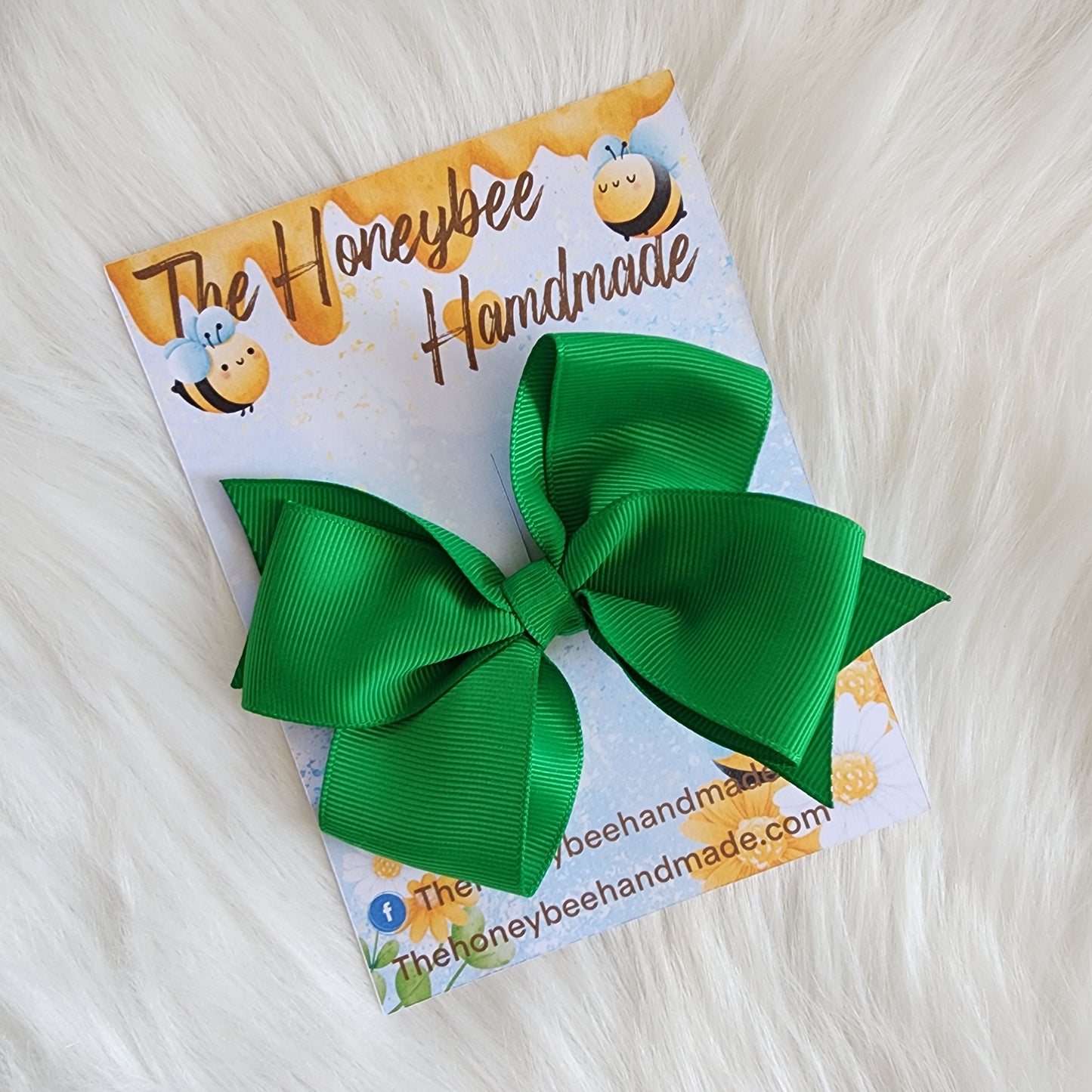 4in Emerald Pinwheel Hair Bow