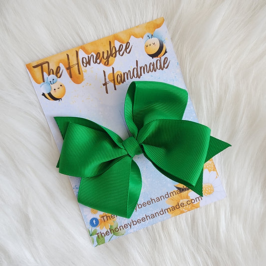 4in Emerald Pinwheel Hair Bow