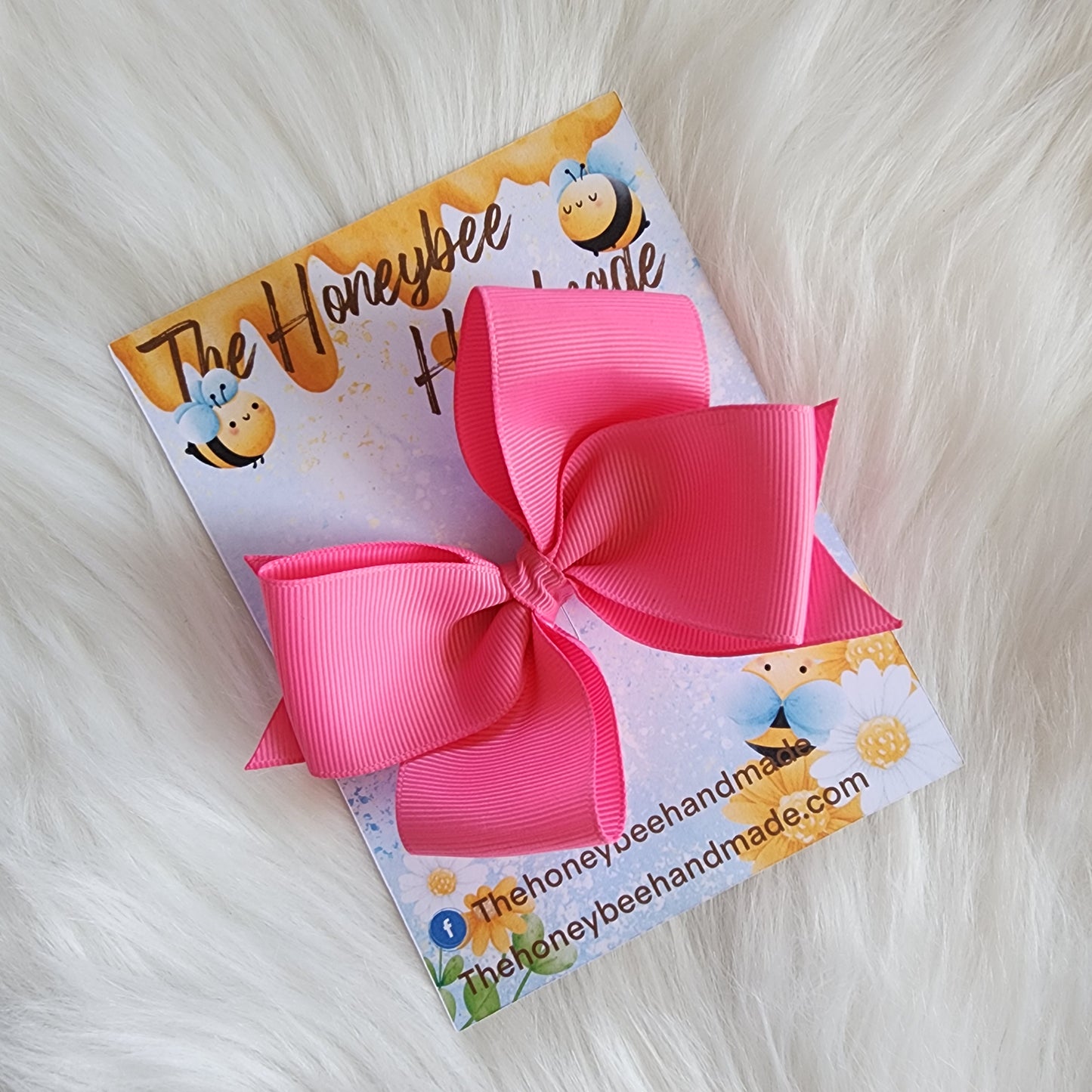 4in Hot Pink Pinwheel Hair Bow