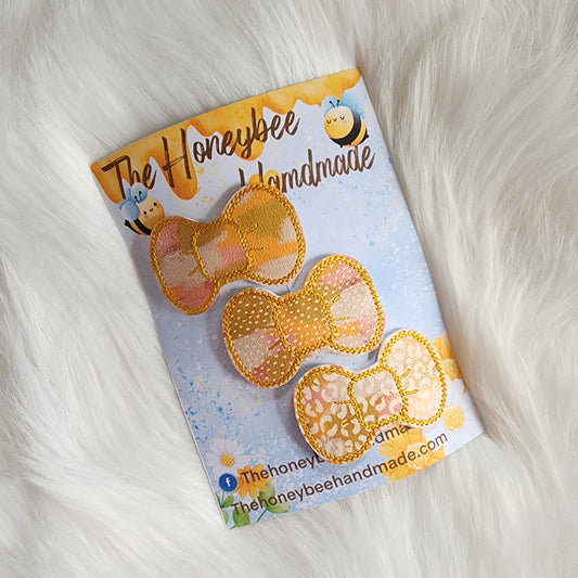 Fall Cheetah Snap Clip Set