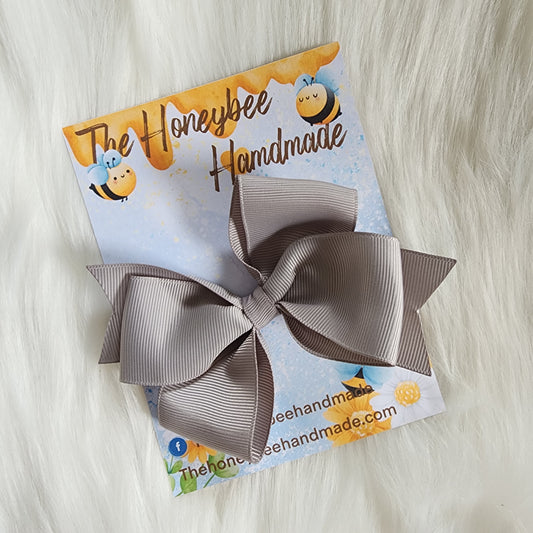 4in Silver Pinwheel Hair Bow