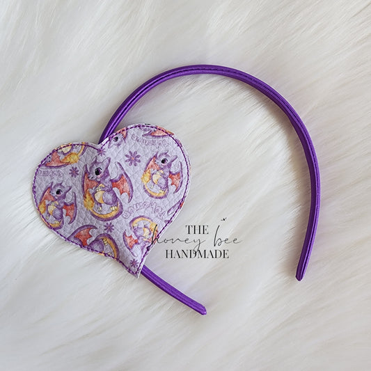 Purple Dragon Heart Headband Slider