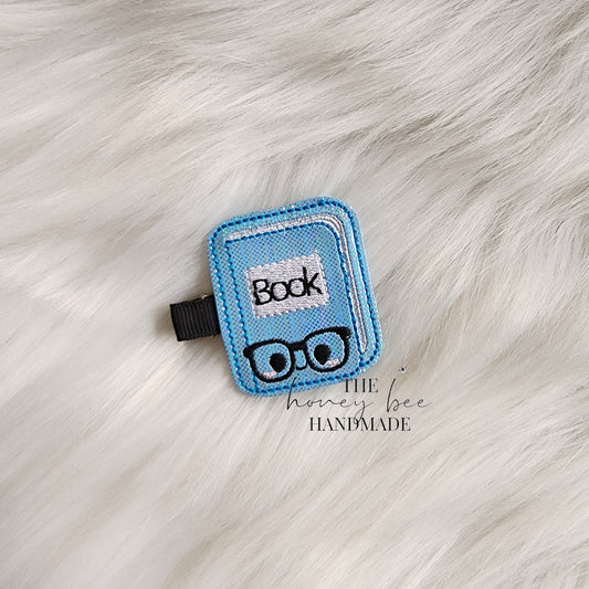 Glitter Book Feltie Hair Clip