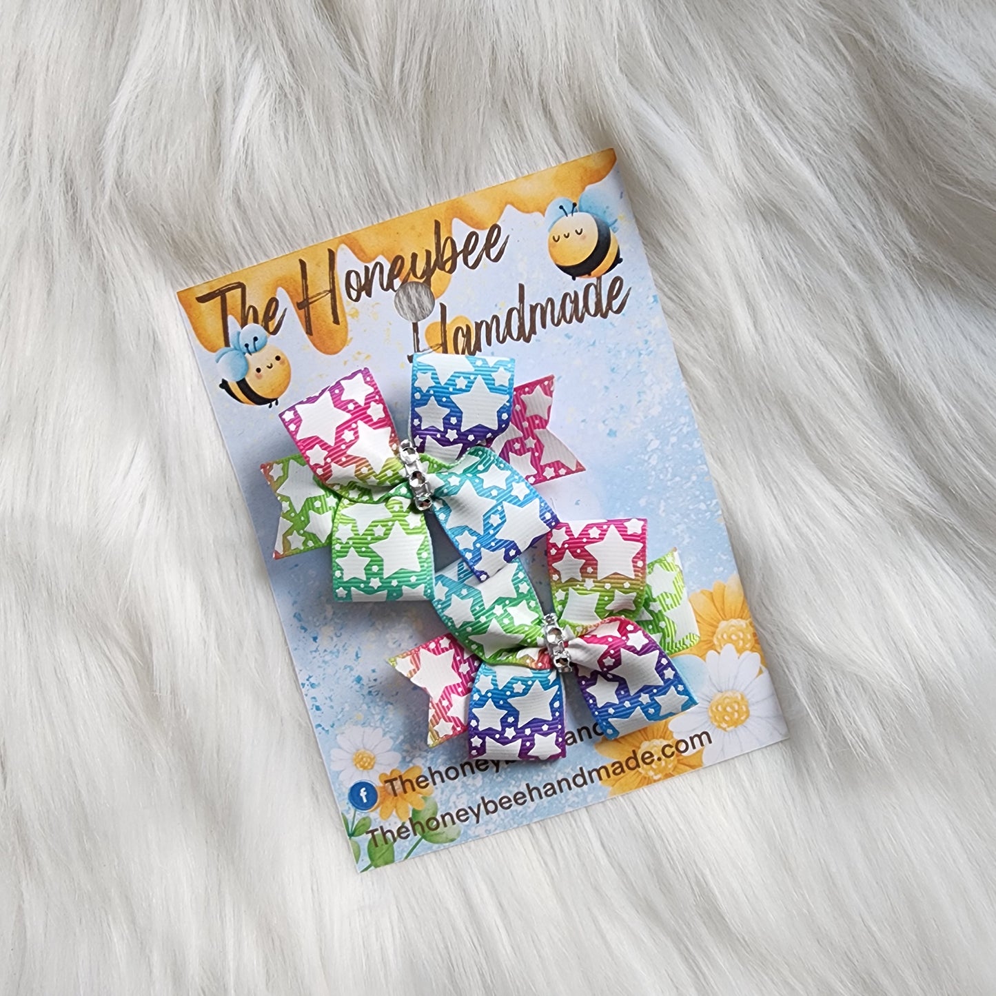 Rainbow w/White Stars Sweet 'n' Simple Piggy Set