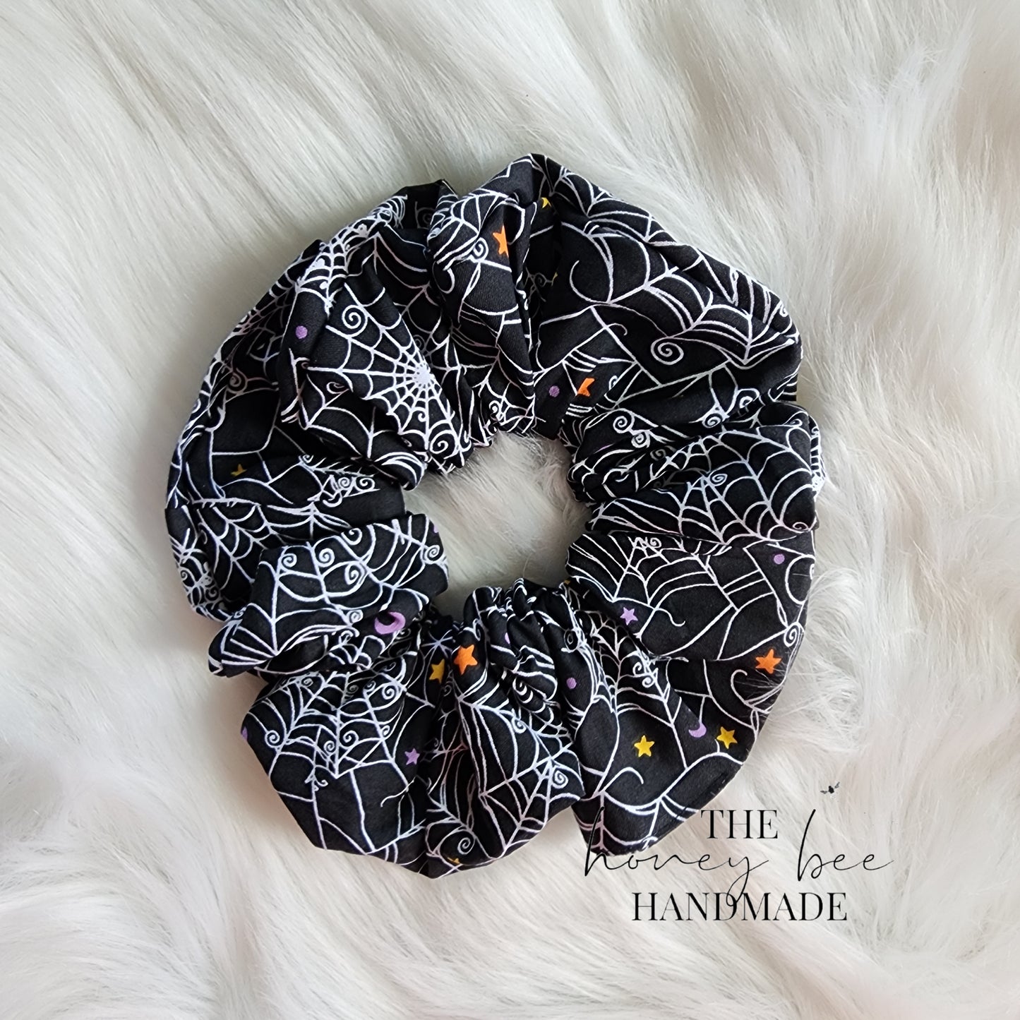 Black Spiderweb Scrunchie