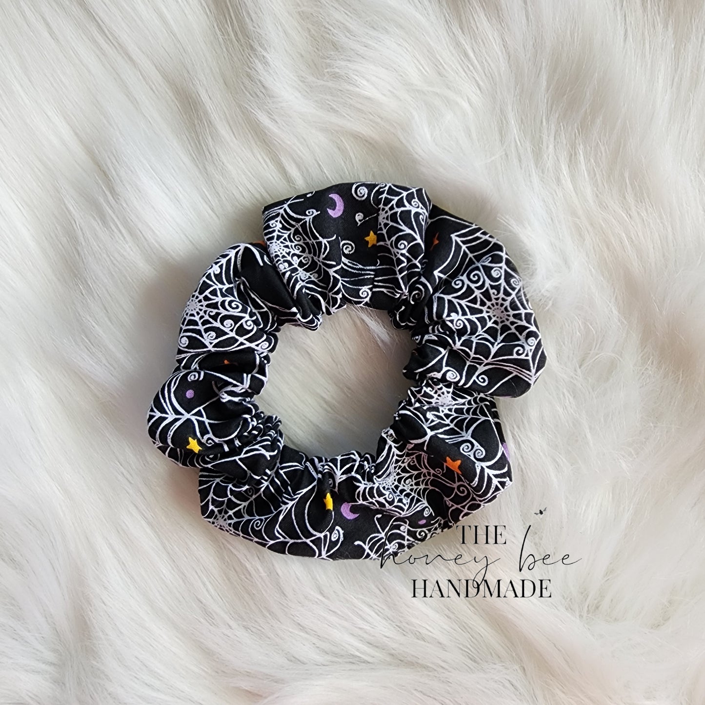 Black Spiderweb Scrunchie