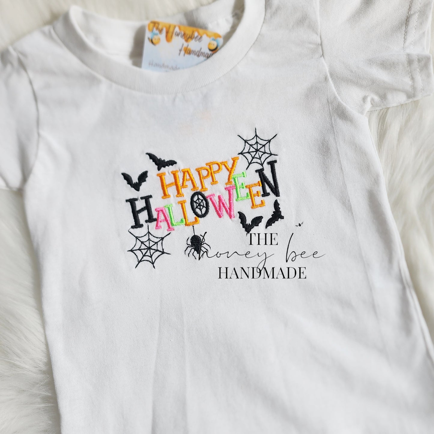 Happy Halloween Kids Embroidered T-Shirt