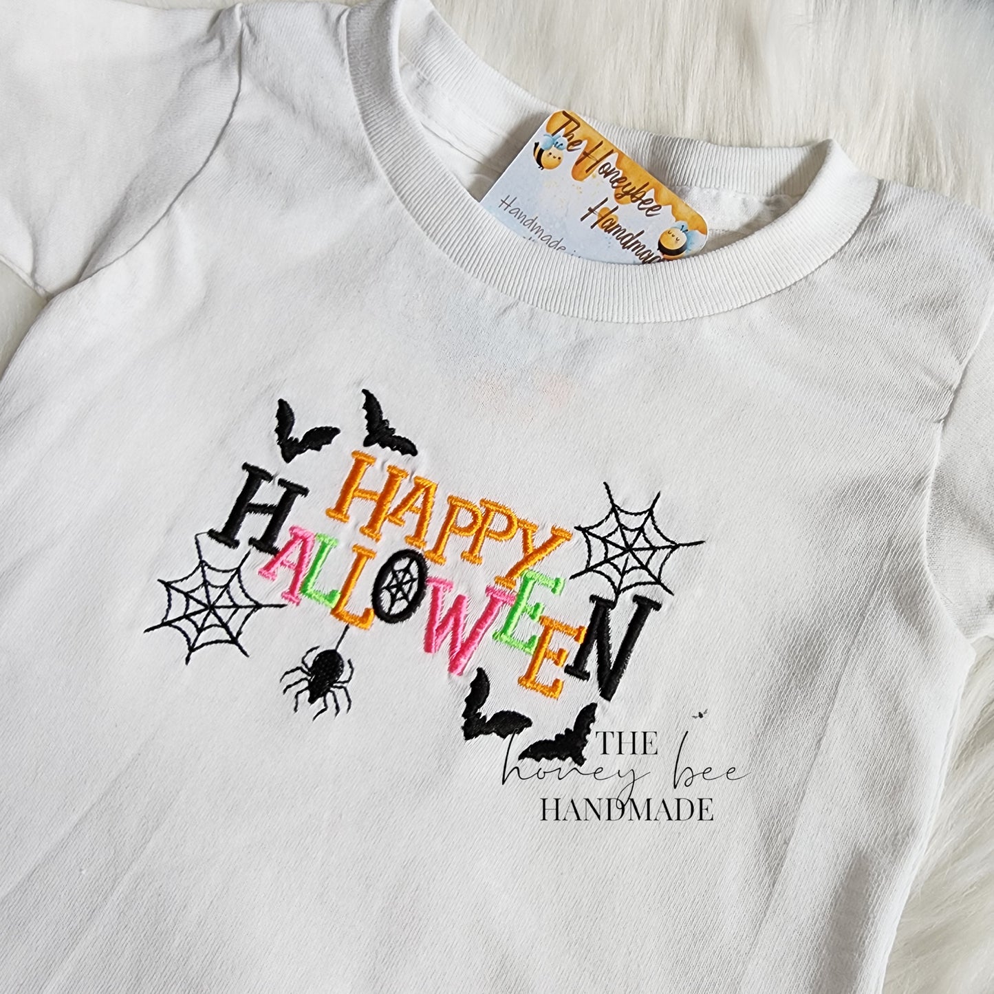 Happy Halloween Kids Embroidered T-Shirt