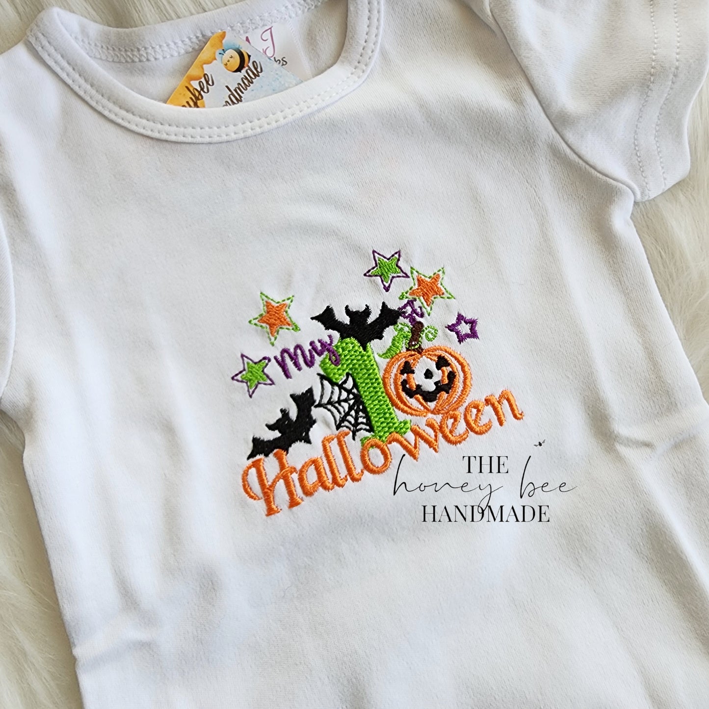 My First Halloween Embroidered Bodysuit